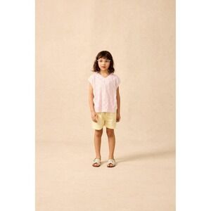 The Sunday Collective V-Neck Sweater Vest in Pink Check size 6.7 New $95‎